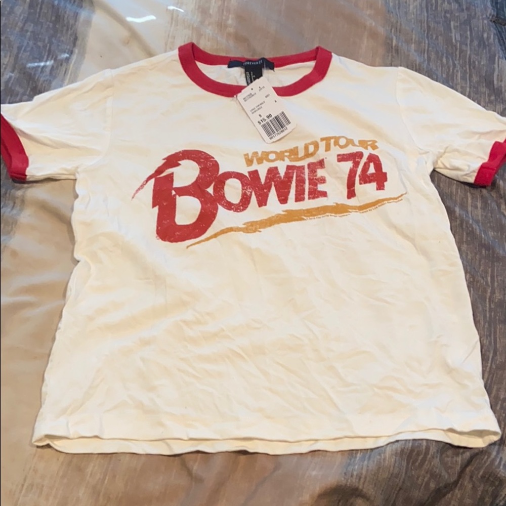 David Bowie Cropped Tshirt NWT